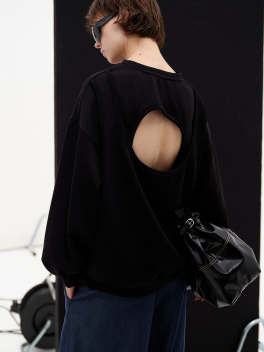 Sudadera abertura trasera