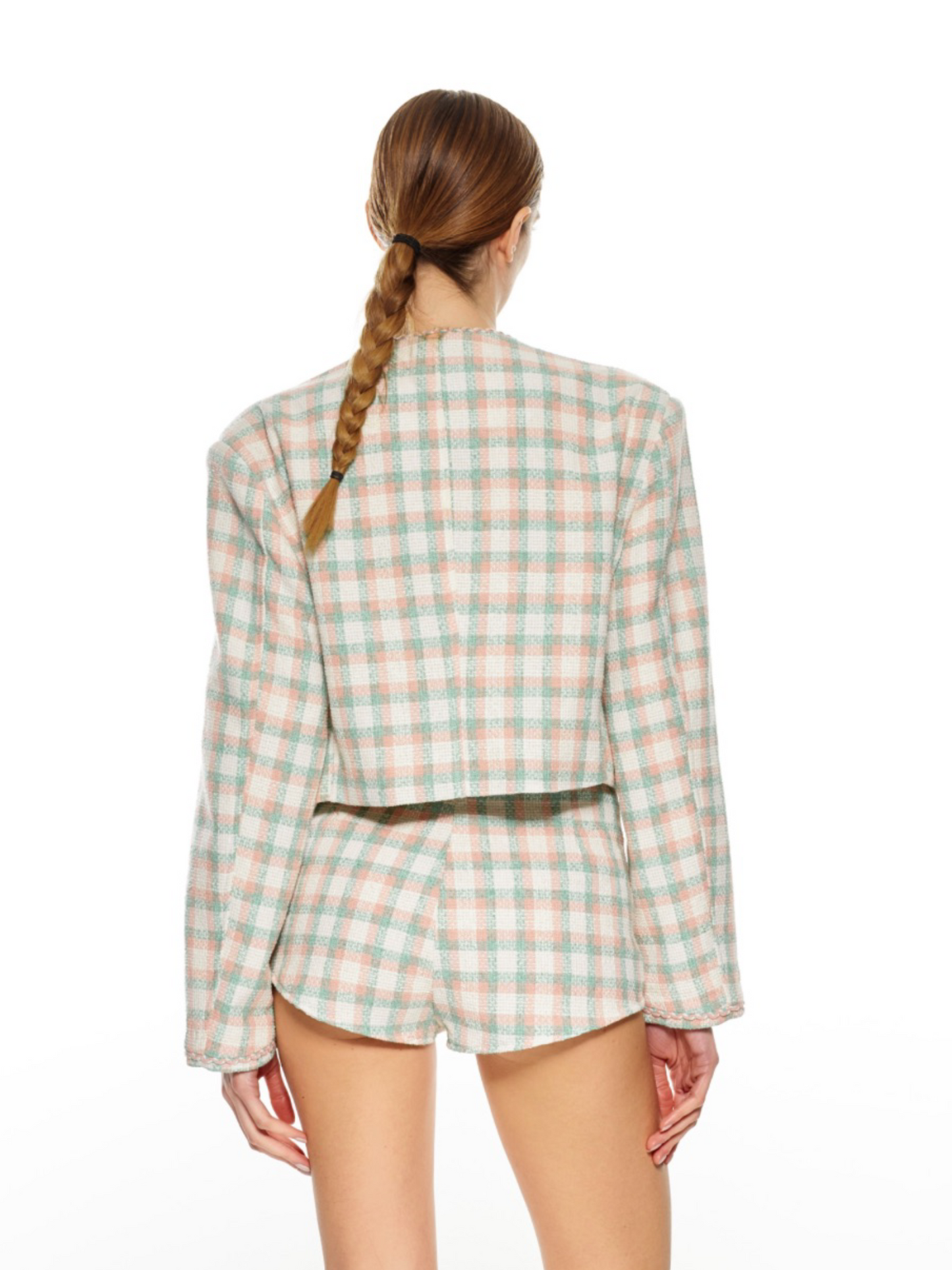 Chaqueta tweed flores