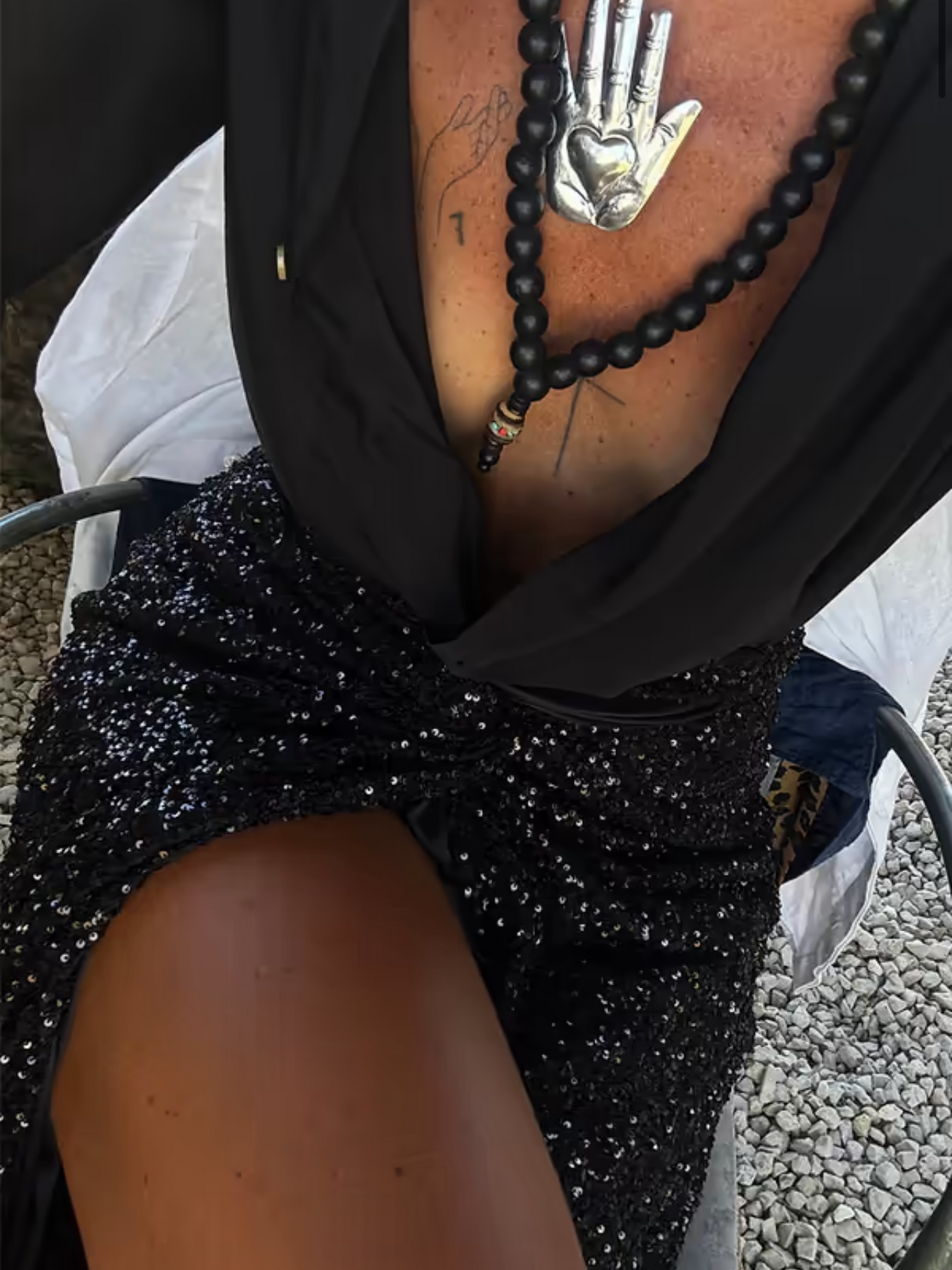 Falda sequin wrap