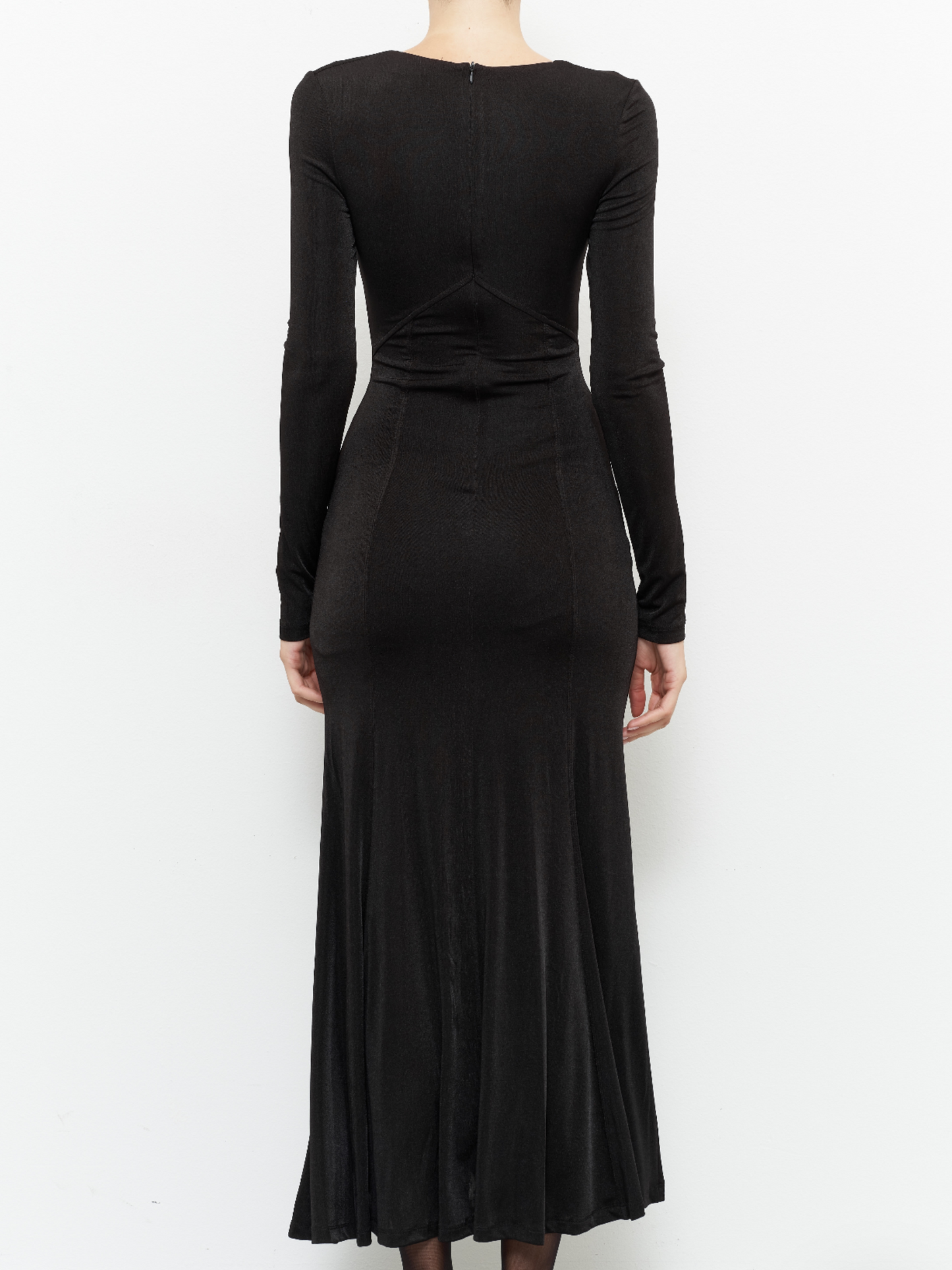 Vestido largo escote V