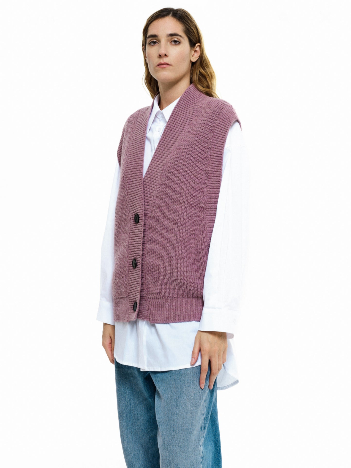 Chaleco punto botones