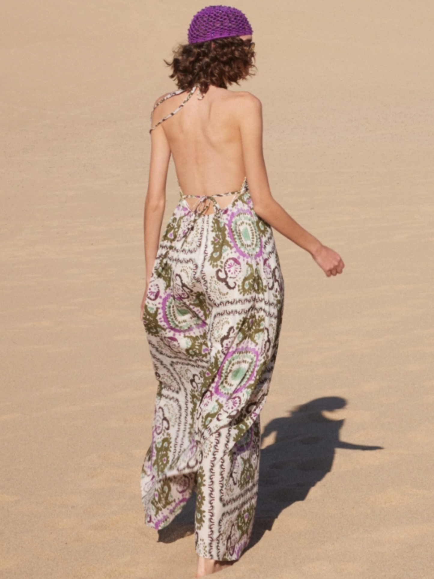 Vestido estampado largo