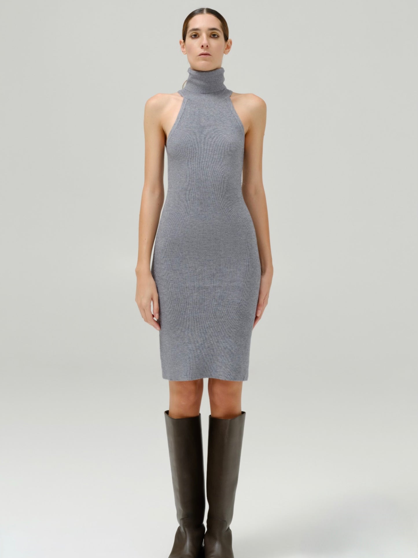 Vestido punto sin mangas