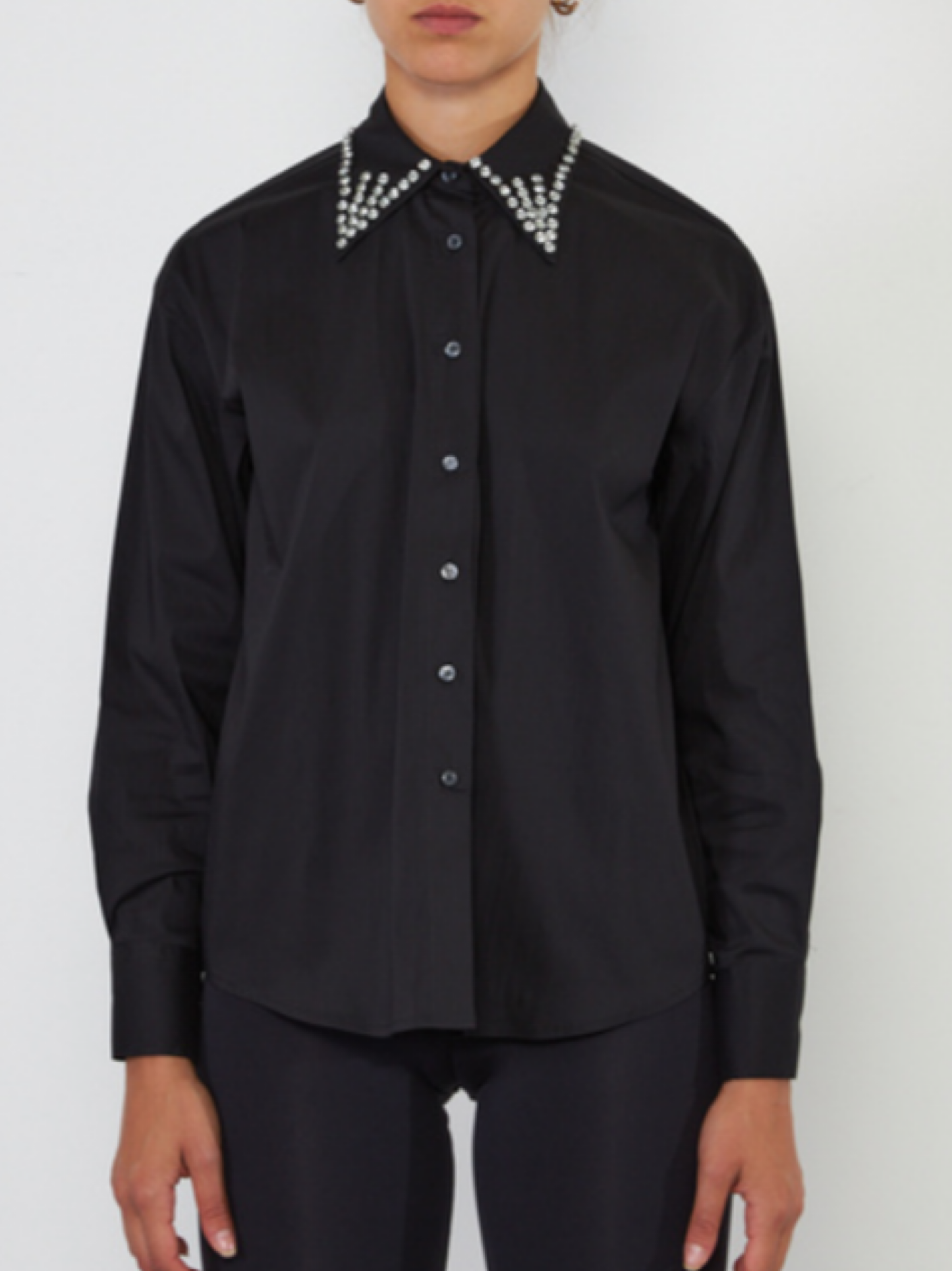 Camisa cuello strass
