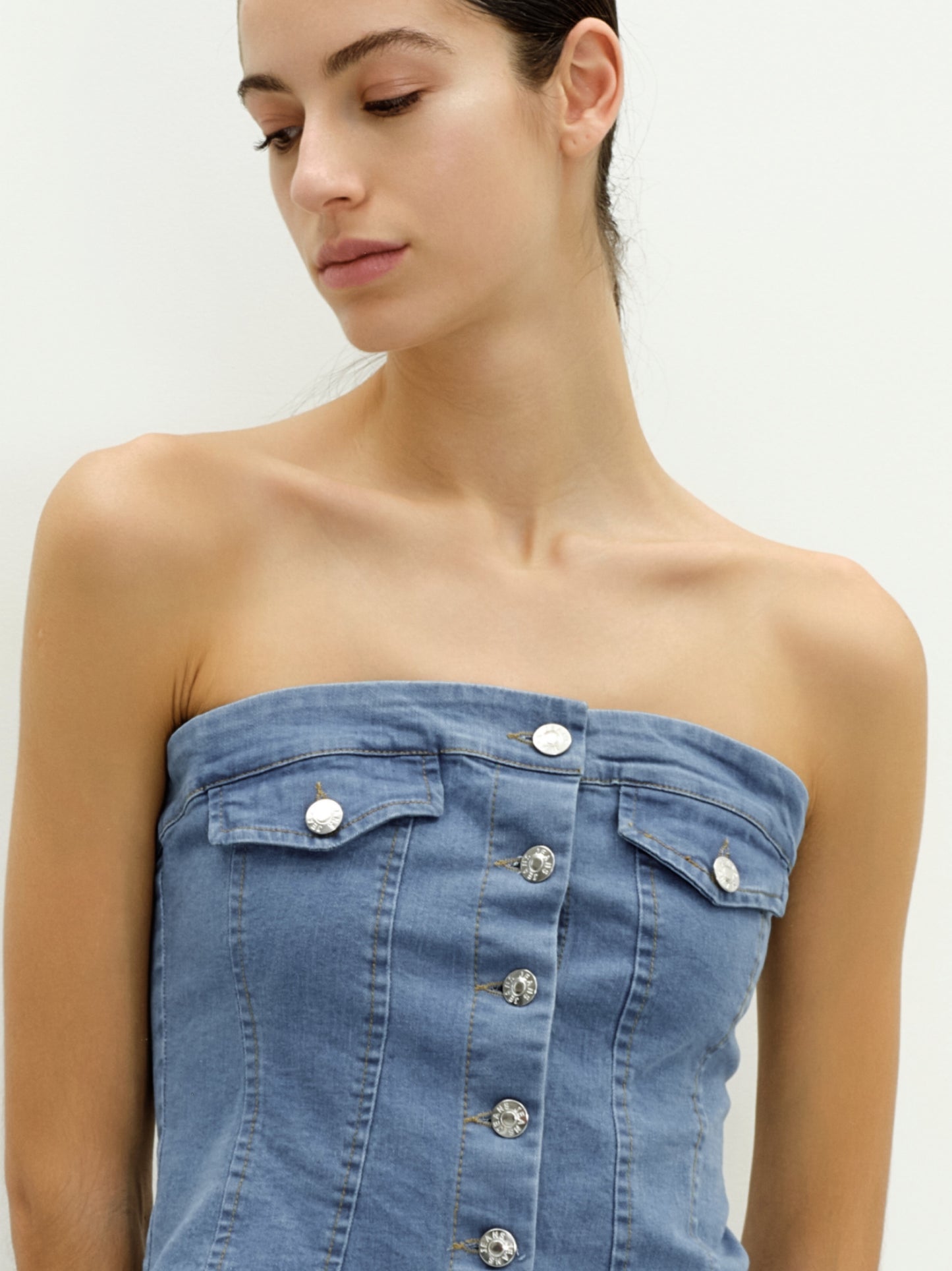 Top Denim Palabra Honor Bot