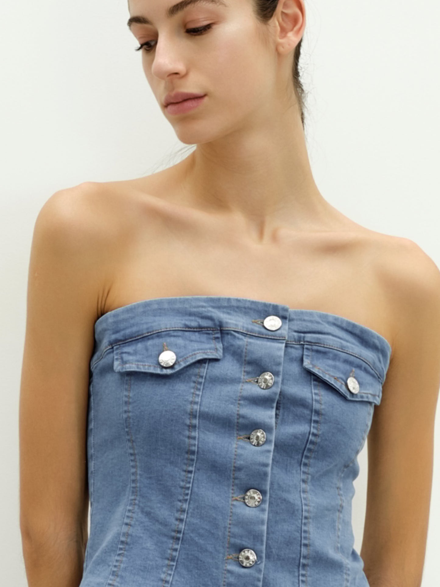Top Denim Palabra Honor Bot