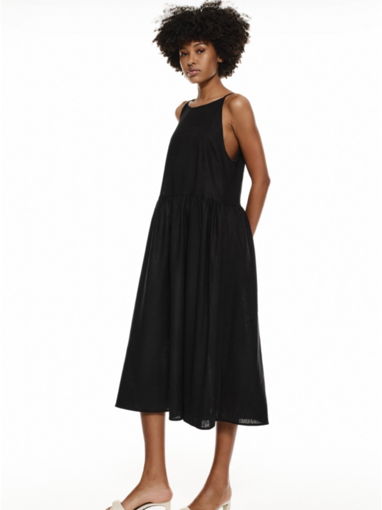 Vestido Halter Lino