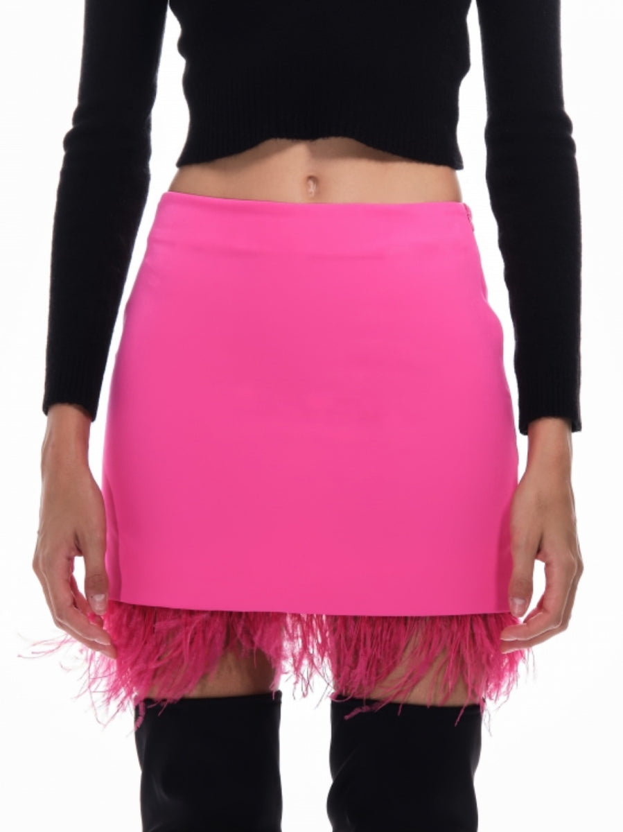 Minifalda plumas Rosa Neón – Fashion Styled