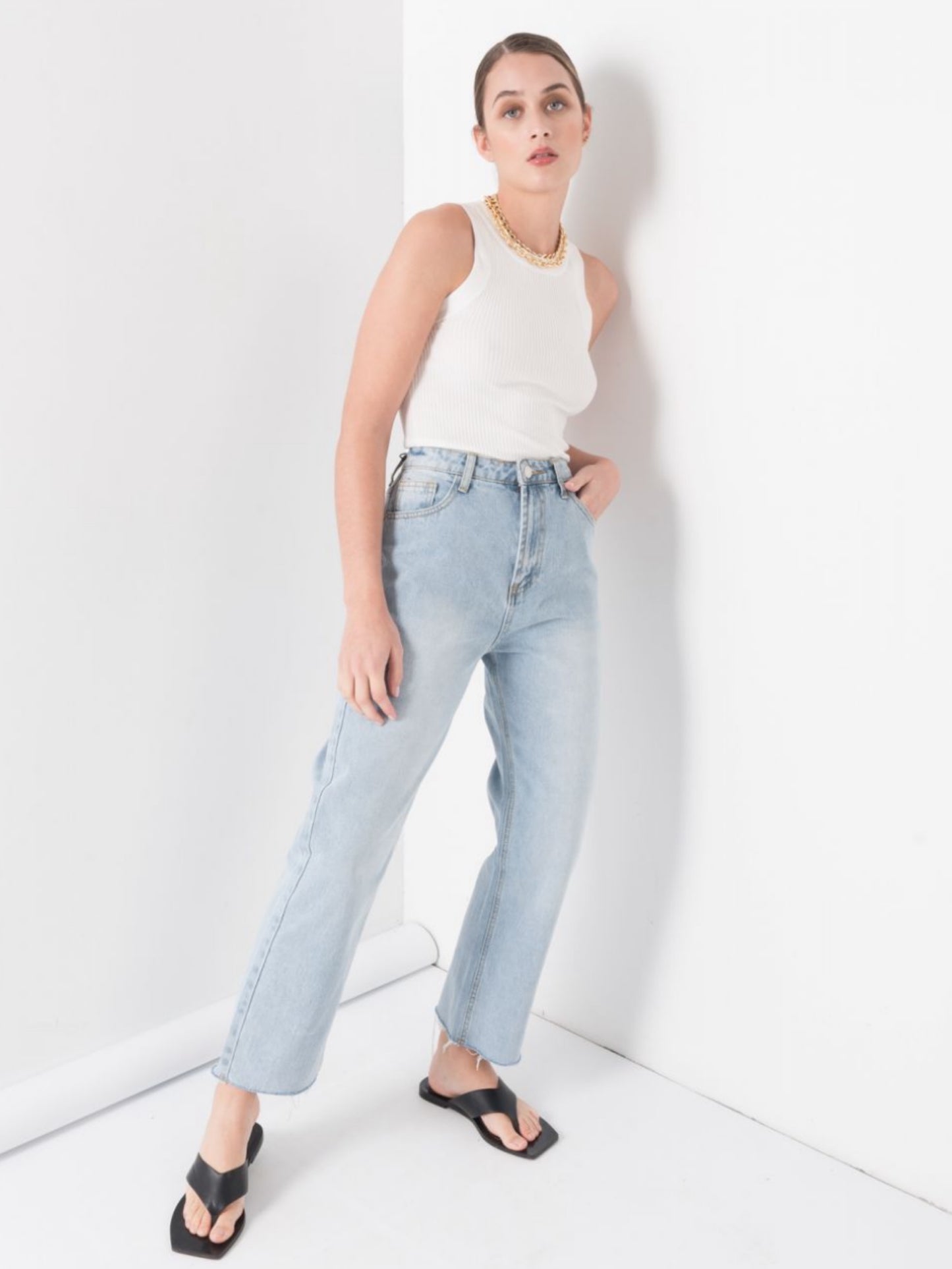 Jeans hi rise straight