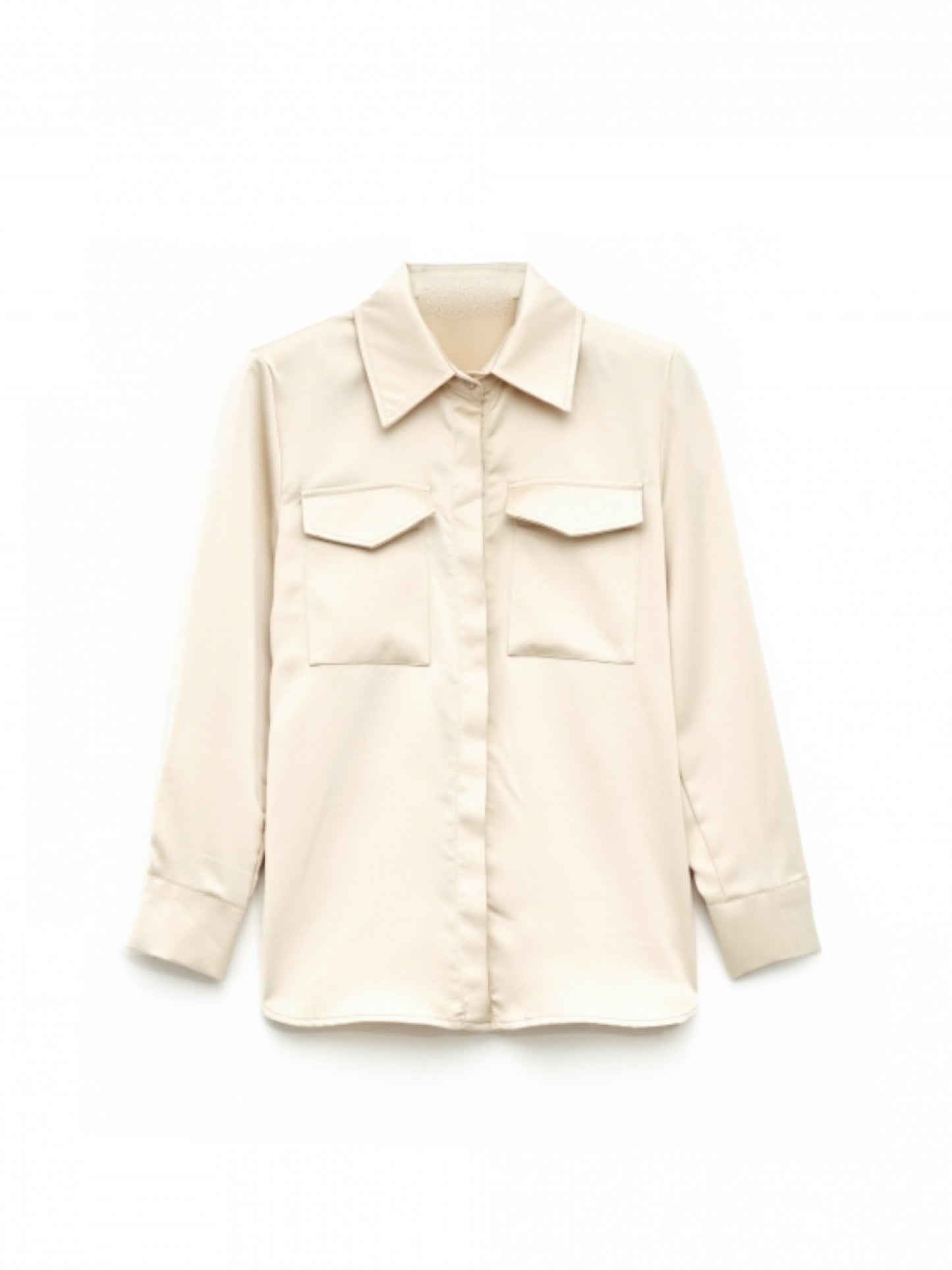 Camisa bolsillos fluida