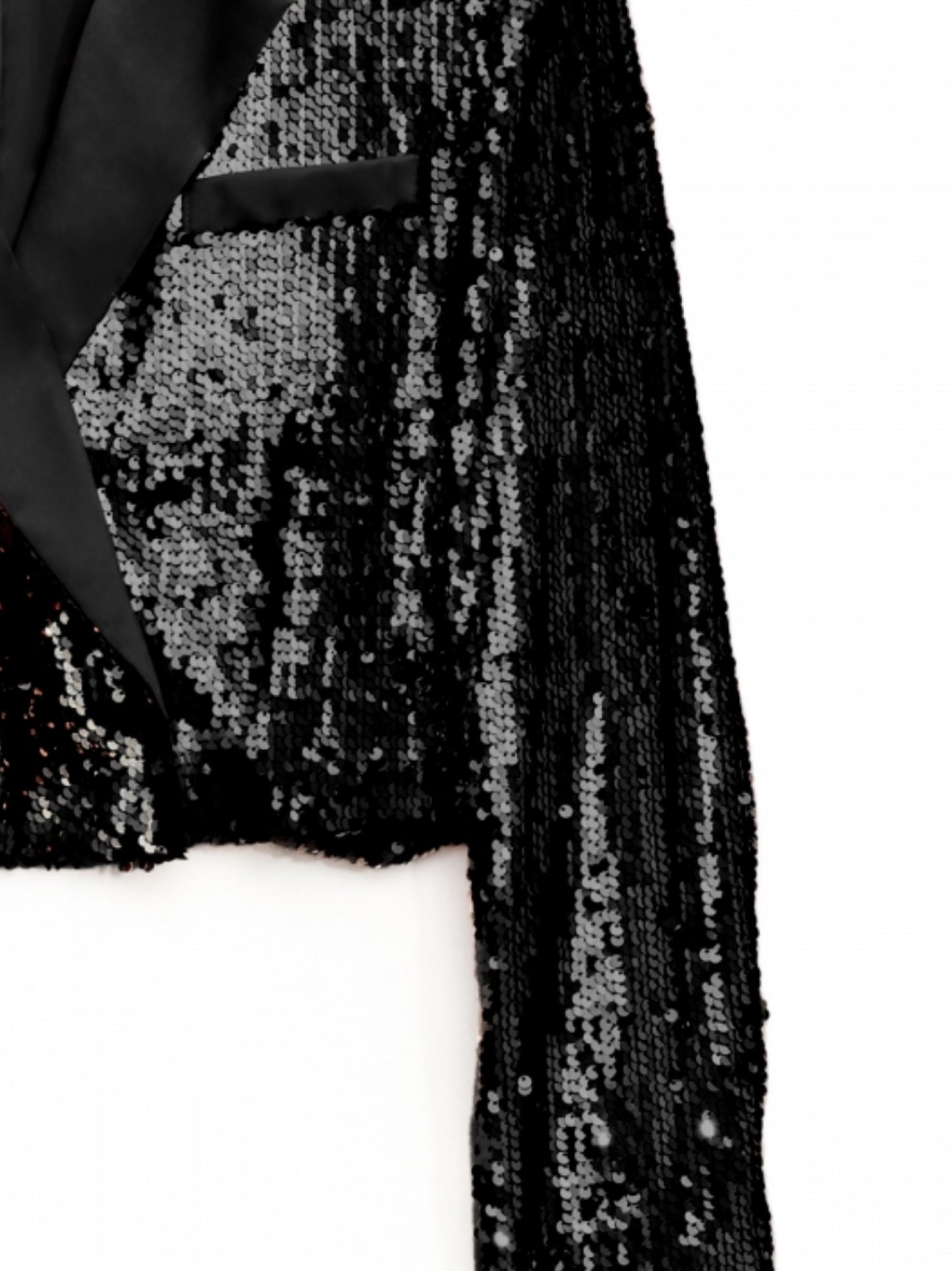 Blazer lentejuelas crop