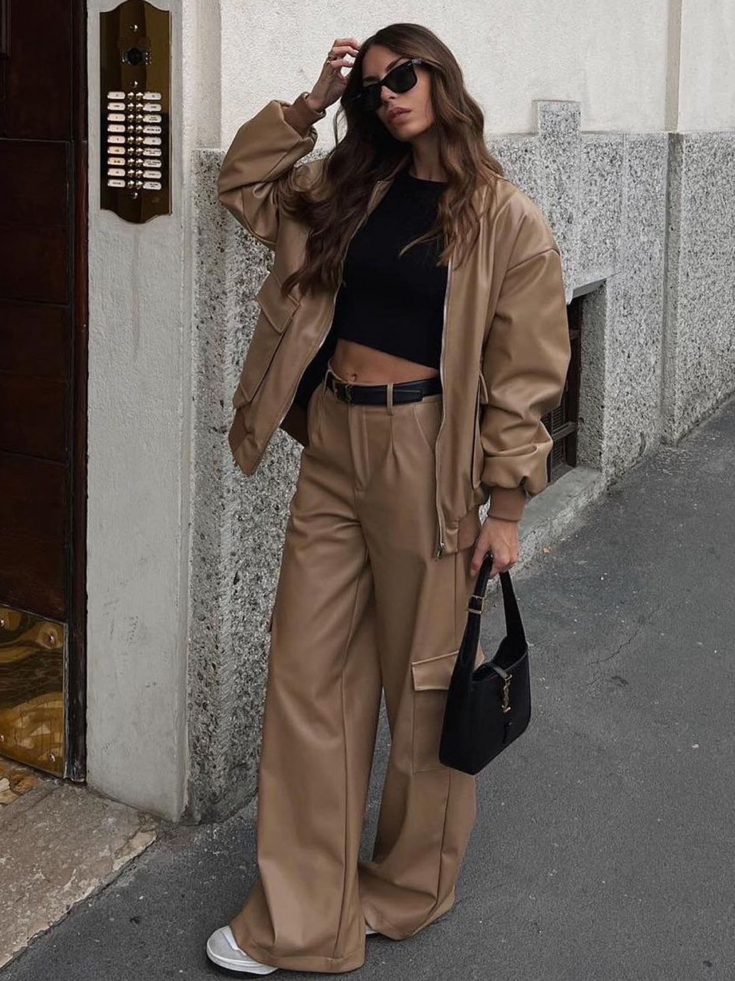 Pantalón piel cargo