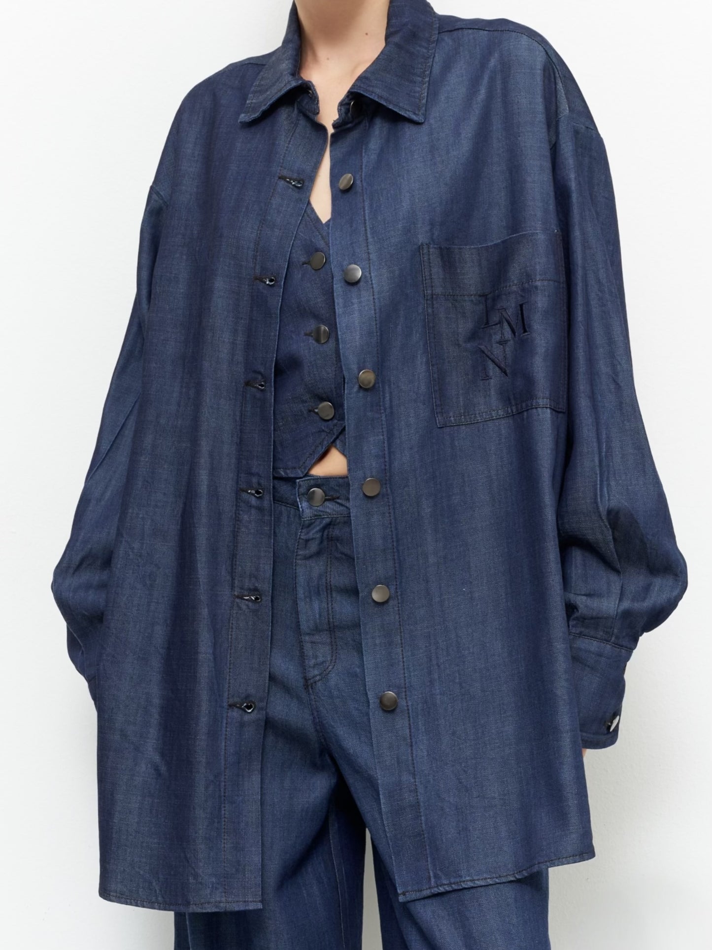 Camisa Denim Maxi