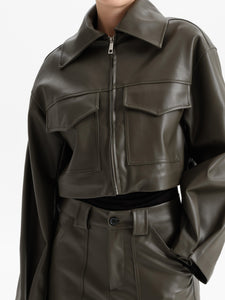 Chaqueta corta ecopiel