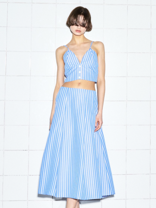 Falda midi rayas
