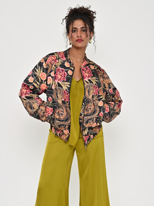 Bomber estampada