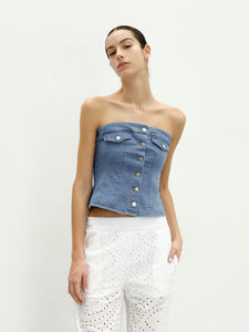 Top Denim Palabra Honor Bot