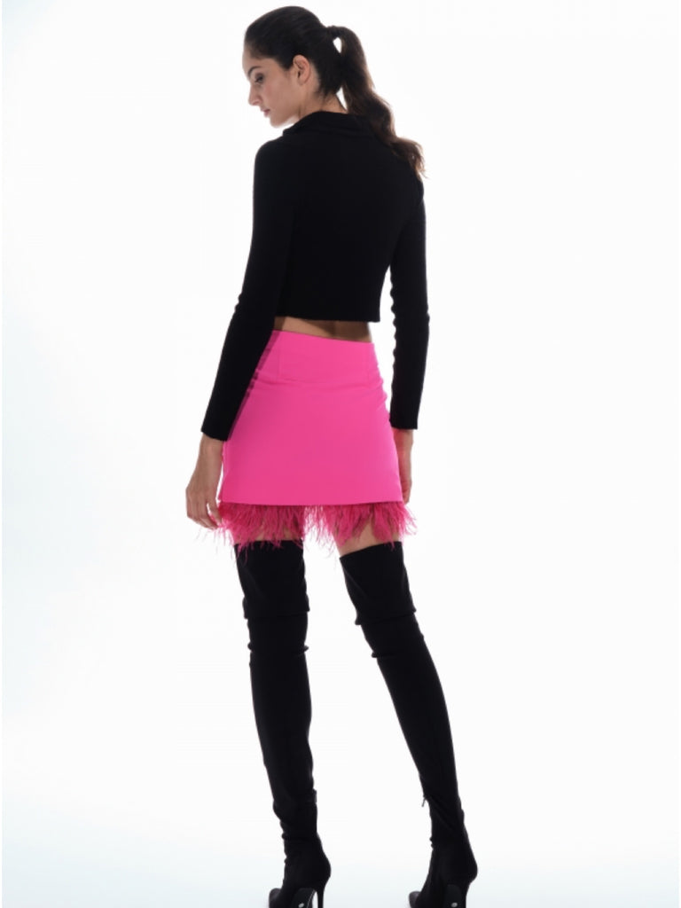 Mini falda con flecos y plumas Fiusha – Fashion Styled