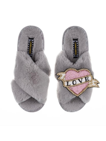 Slippers Pink Love Tatto