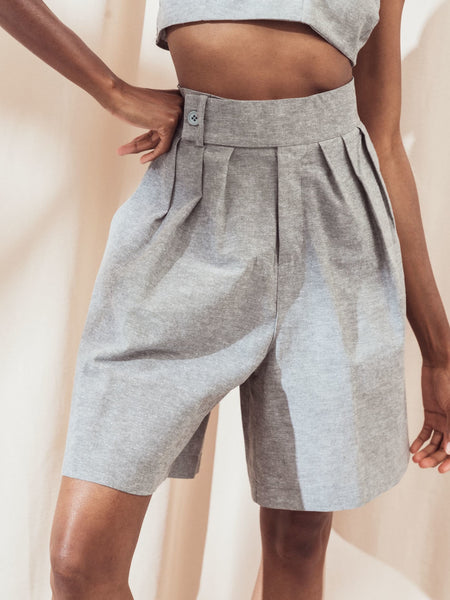 Bermudas cotton lino