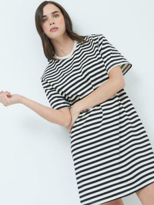 Vestido rayas felpa