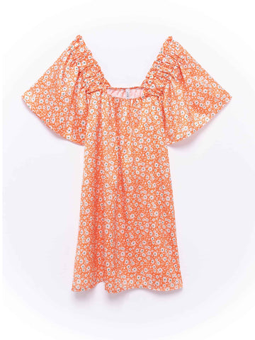 Vestido flores evase